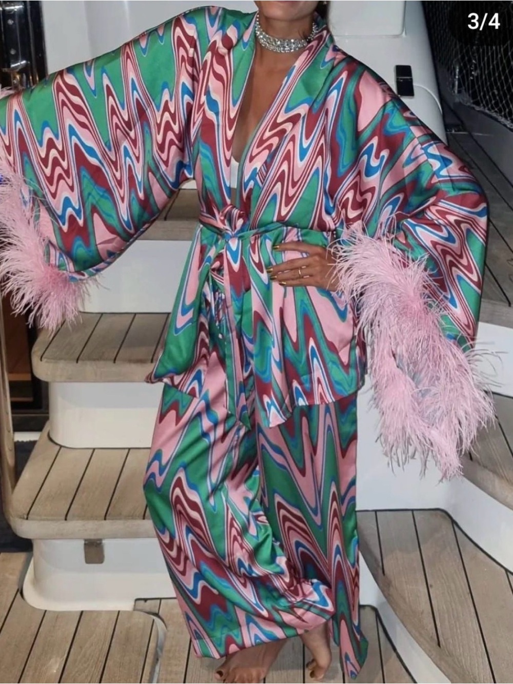 PatBO feather pajama set size S